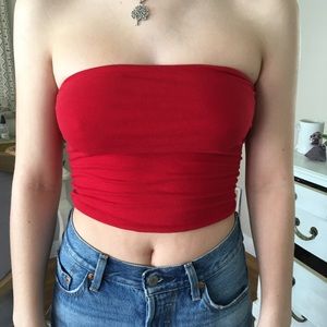 Red brandy tube top